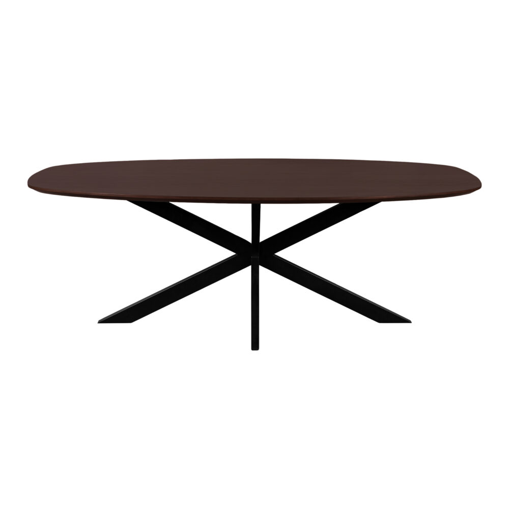 warm walnoot bruin, eettafel Sofia, tafel, eettafel, mangohouten eettafel, Deens ovale eettafel van 220x110 cm, Deens ovale eettafel,