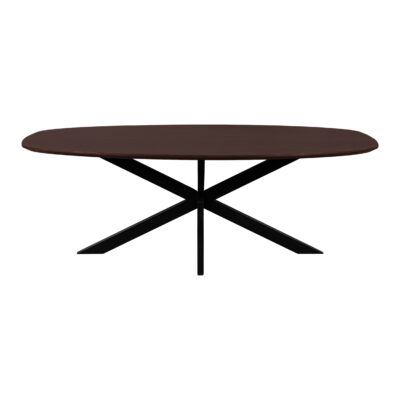 warm walnoot bruin, eettafel Sofia, tafel, eettafel, mangohouten eettafel, Deens ovale eettafel van 220x110 cm, Deens ovale eettafel,