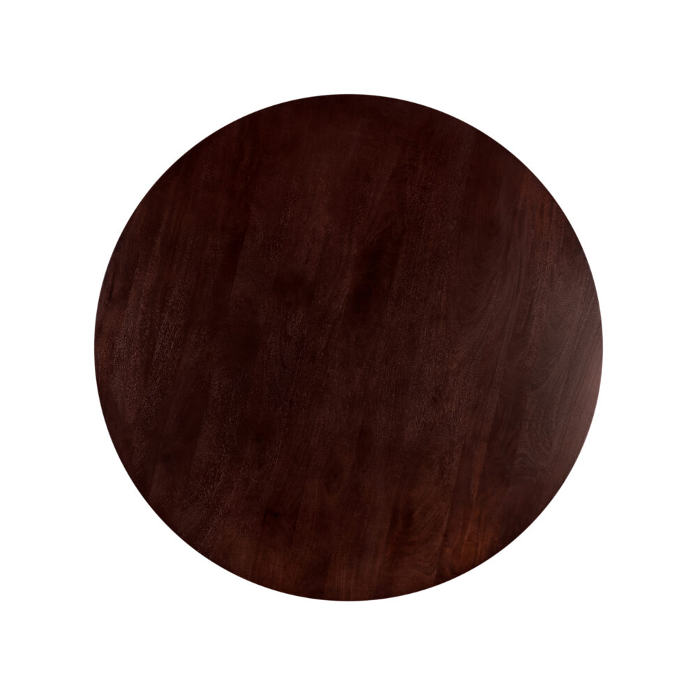 rond tafelblad, eettafel Sofia, eettafel, ronde eettafel van 150 cm, zwarte X poot, Ronde eettafel, tafel, mangohouten eettafel,
