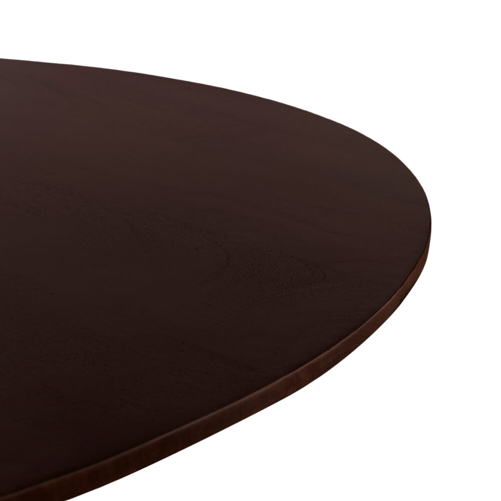 rond tafelblad, eettafel Sofia, eettafel, ronde eettafel van 150 cm, zwarte X poot, Ronde eettafel, tafel, mangohouten eettafel,