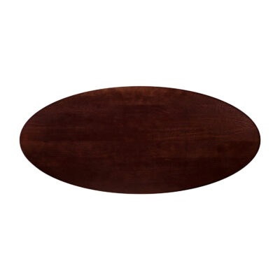 zwarte W-poot, walnoot bruin mangohout, eettafel, ovaal blad van 220x100 cm, ovale eettafel van 220x100 cm, tafel, ovale eettafel, mangohouten eettafel,