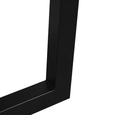 zwarte W-poot, walnoot bruin mangohout, eettafel, ovaal blad van 220x100 cm, ovale eettafel van 220x100 cm, tafel, ovale eettafel, mangohouten eettafel,