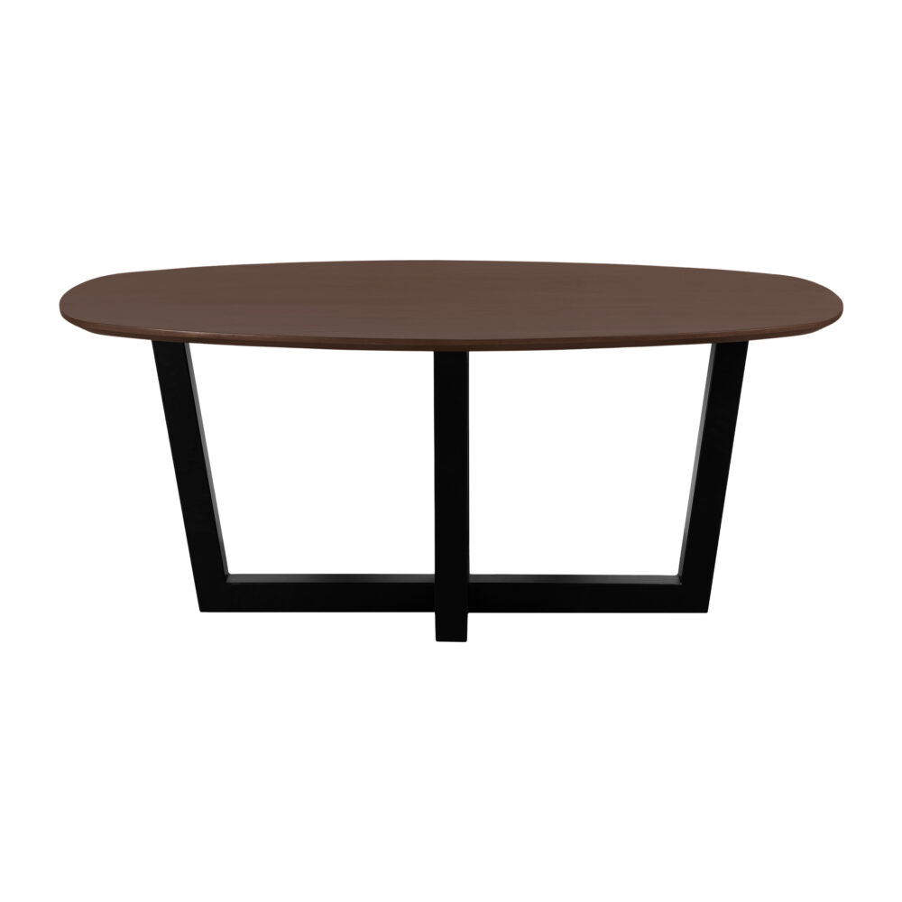 eettafel Sofia, eettafel, tafel, mangohouten eettafel, W-poot, bruine eettafel,