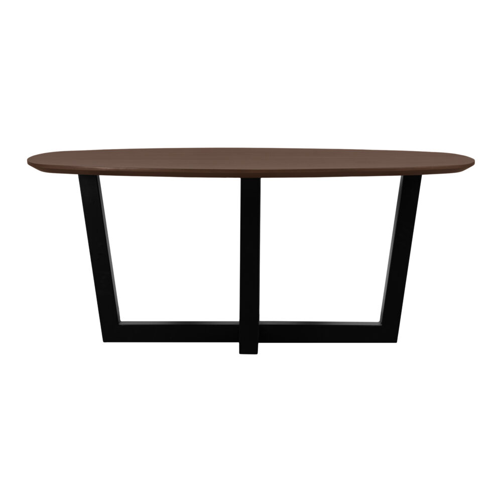 eettafel Sofia, eettafel, tafel, mangohouten eettafel, W-poot, bruine eettafel,