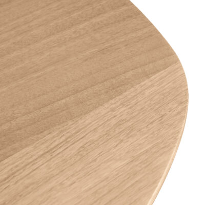 naturel eettafel, eettafel Sofia, Deens ovale eettafel, mangohouten eettafel, W-poot, eettafel van 220x110 cm,