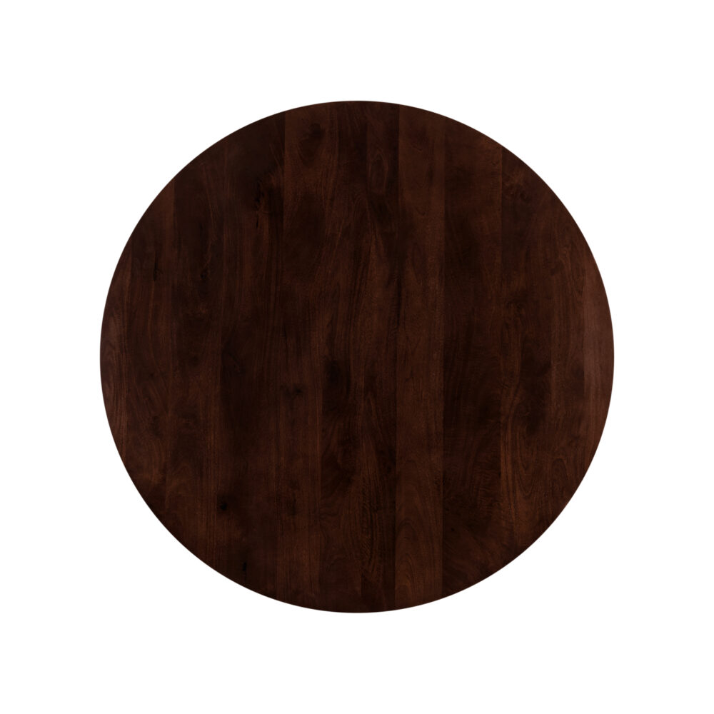 W-poot, eettafel Sofia, ronde eettafel van ø120 cm, tafel, mangohouten eettafel, eettafel, rond tafelblad van ø120 cm,