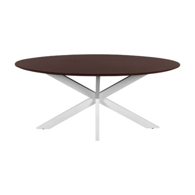 eettafel Sofia, eettafel, ovale eettafel, witte kruispoot, mangohouten eettafel, tafel, Ovale eettafel van 180x90 cm,