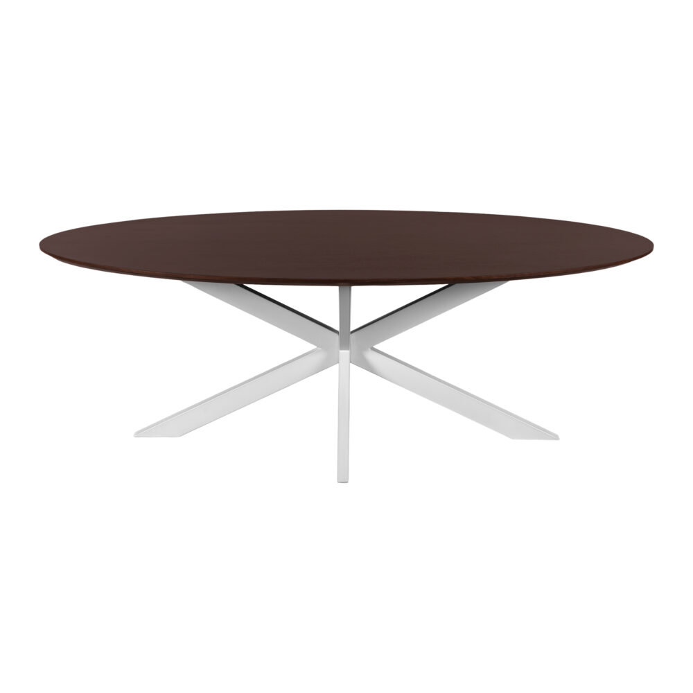eettafel Sofia van 220x100 cm, eettafel Sofia, Witte X poot, eettafel, mangohouten eettafel, witte kruispoot, tafel,