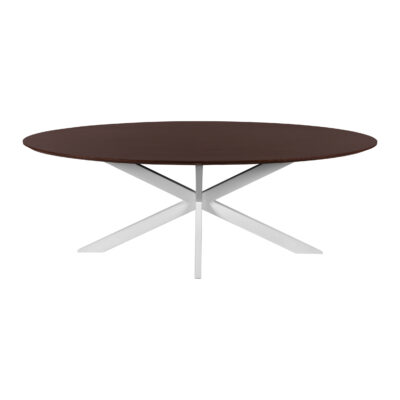 eettafel Sofia van 220x100 cm, eettafel Sofia, Witte X poot, eettafel, mangohouten eettafel, witte kruispoot, tafel,
