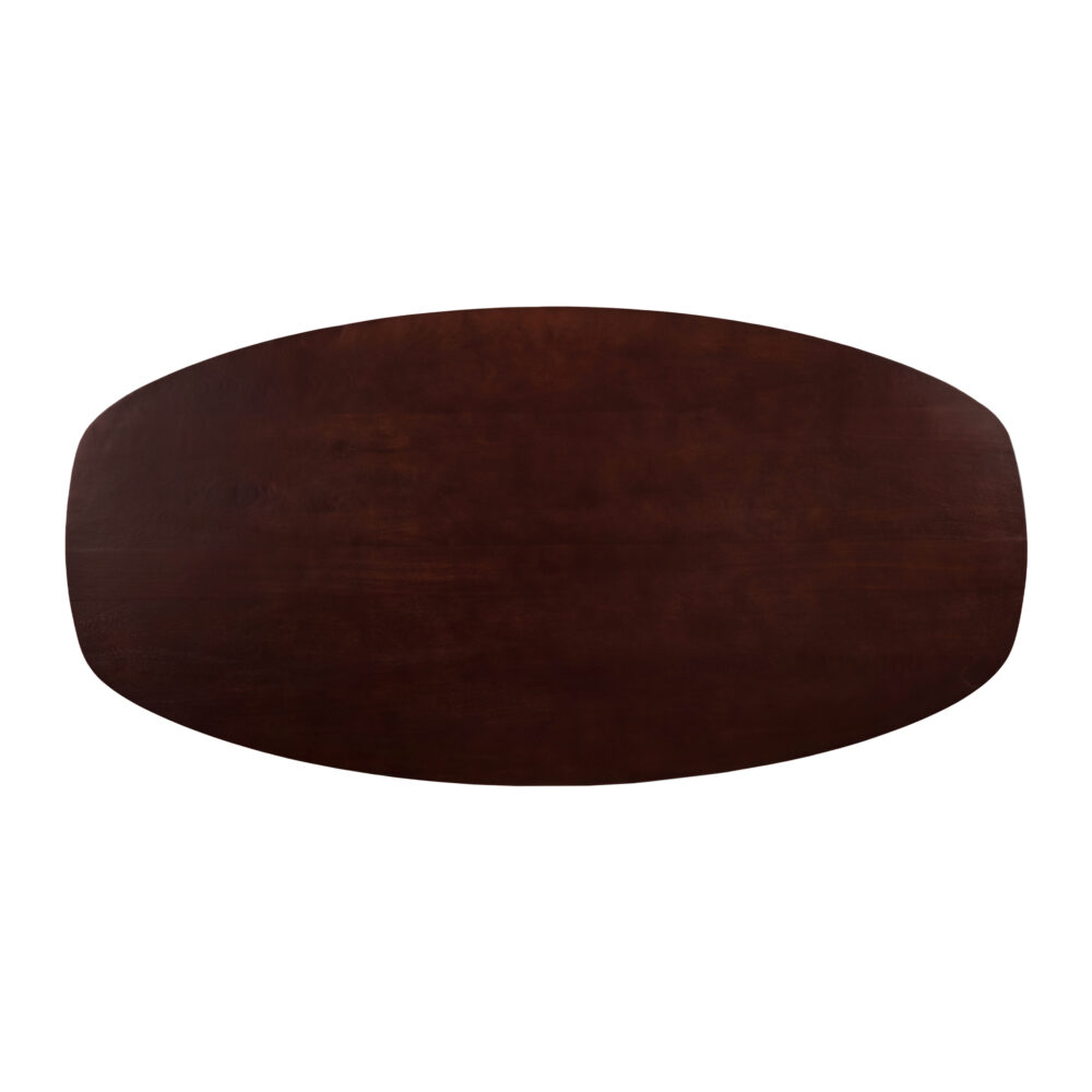 eettafel Sofia, 220x110 cm, Deens ovaal tafelblad van 220x110 cm, mangohouten eettafel, tafel, Eettafel, Witte X poot,
