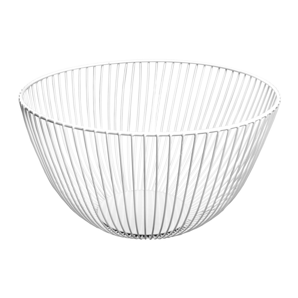 witte fruitschaal van QUVIO, fruitschaal, ronde fruitschaal, witte fruitmand, schaal, Ronde fruitmand, Witte fruitschaal