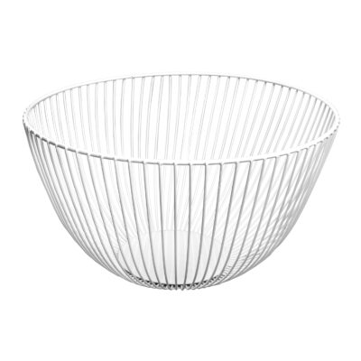 witte fruitschaal van QUVIO, fruitschaal, ronde fruitschaal, witte fruitmand, schaal, Ronde fruitmand, Witte fruitschaal