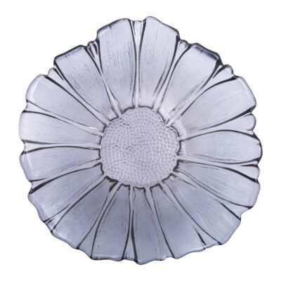 glazen fruitschaal, fruitschaal van grijs glas, glazen fruitschaal, schaal, decoratieve schaal, fruitschaal,