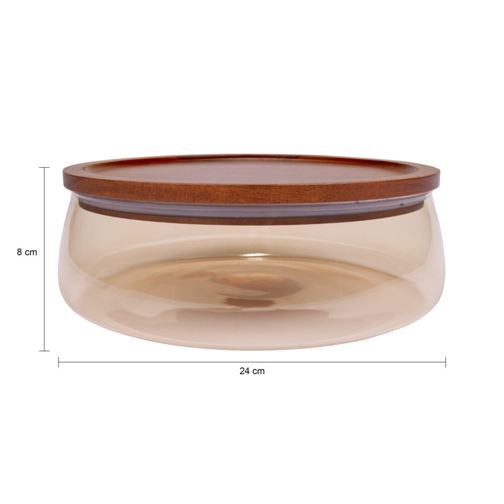 ronde opbergbak, glazen opbergbak met deksel, opbergbak glas, glazen opbergbak, opbergbak