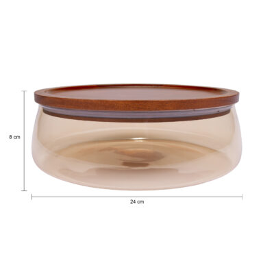 ronde opbergbak, glazen opbergbak met deksel, opbergbak glas, glazen opbergbak, opbergbak