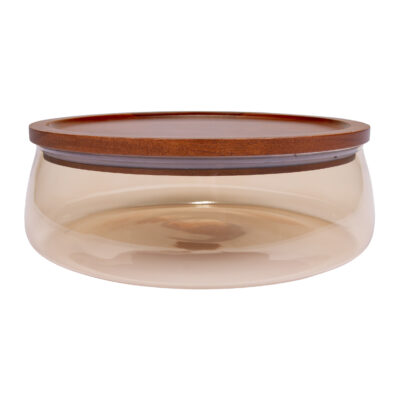 ronde opbergbak, glazen opbergbak met deksel, opbergbak glas, glazen opbergbak, opbergbak