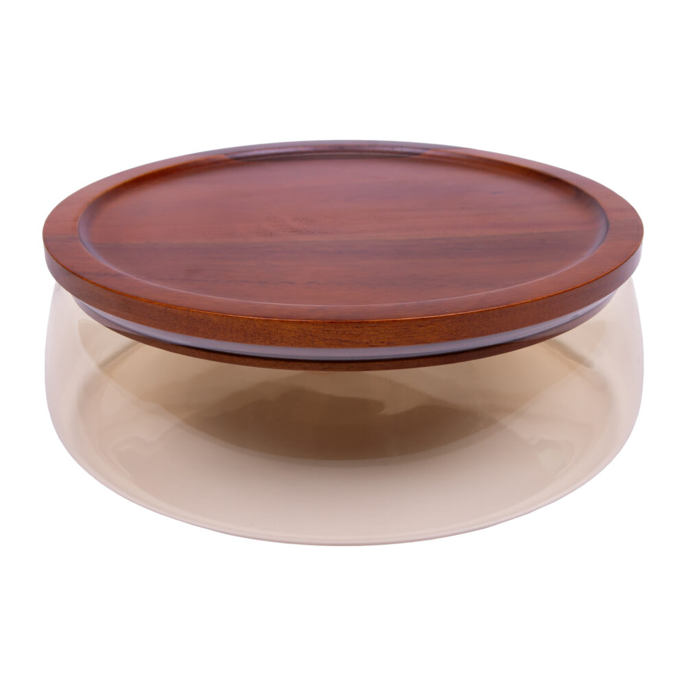 ronde opbergbak, glazen opbergbak met deksel, opbergbak glas, glazen opbergbak, opbergbak