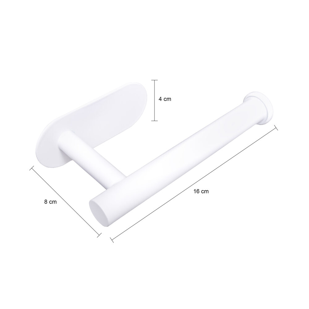 zelfklevende toiletrolhouder Nino, toiletrolhouder, toiletrolhouder Nino, toiletpapierhouder wit, toiletrolhouder wit, wc rolhouder wit, witte toiletrolhouder, toiletrolhouder wit RVS