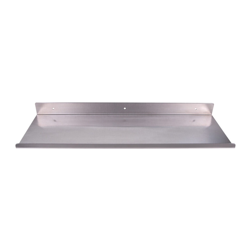 zilveren muurplank, zwevende muurplank, zilver, wandplank, 40x14x5 cm, wandrekje, metalen wandplank, muurplank, wandplankje, plank, zwevende opbergplek.,
