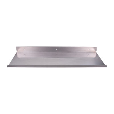 zilveren muurplank, zwevende muurplank, zilver, wandplank, 40x14x5 cm, wandrekje, metalen wandplank, muurplank, wandplankje, plank, zwevende opbergplek.,