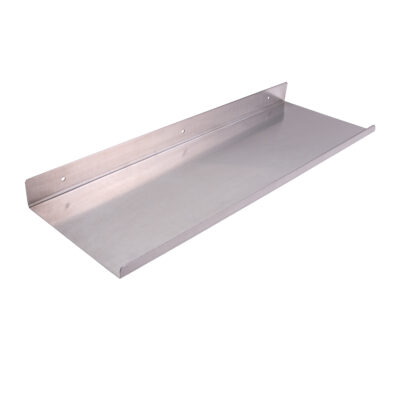 zilveren muurplank, zwevende muurplank, zilver, wandplank, 40x14x5 cm, wandrekje, metalen wandplank, muurplank, wandplankje, plank, zwevende opbergplek.,