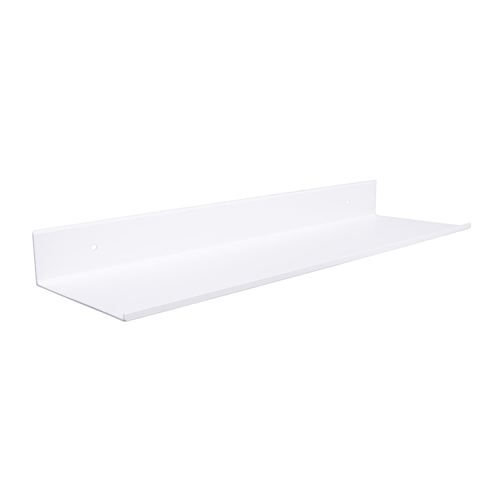 witte wandplank van QUVIO, wandplank, plank, witte wandplank, muurplank, plank aan de muur, zwevende opbergplek, metalen wandrekje