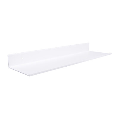 witte wandplank van QUVIO, wandplank, plank, witte wandplank, muurplank, plank aan de muur, zwevende opbergplek, metalen wandrekje