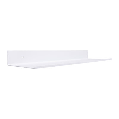 witte wandplank van QUVIO, wandplank, plank, witte wandplank, muurplank, plank aan de muur, zwevende opbergplek, metalen wandrekje