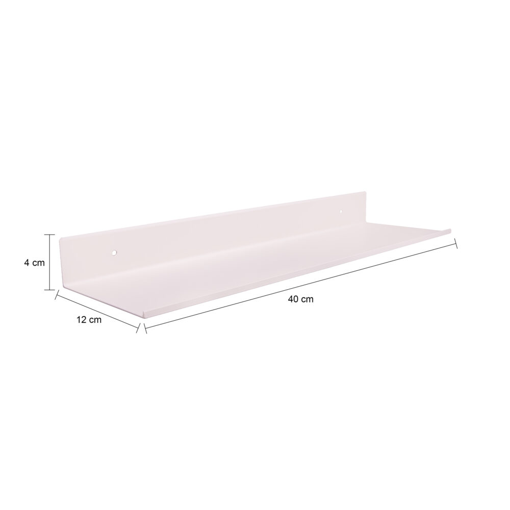 zwevende wandplank beige, plank, Metalen wandplank, wandplank, beige wandplank, zwevende opbergplek, muurplank is 40 cm, muurplank, metalen wandrekje,