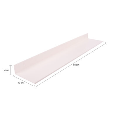 wandplank, wandplank van 60 cm, beige wandplank, metaal, 60 cm, metalen muurplank, plank