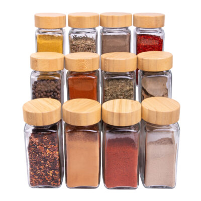 set van 12 potjes, twaalf glazen kruidenpotjes, Glazen kruidenpotjes, kruidenpotjes set van 12 stuks, 12 kruidenpotjes, glazen kruidenpotjes, kruidenpotjes, kruidenpotjes van glas,