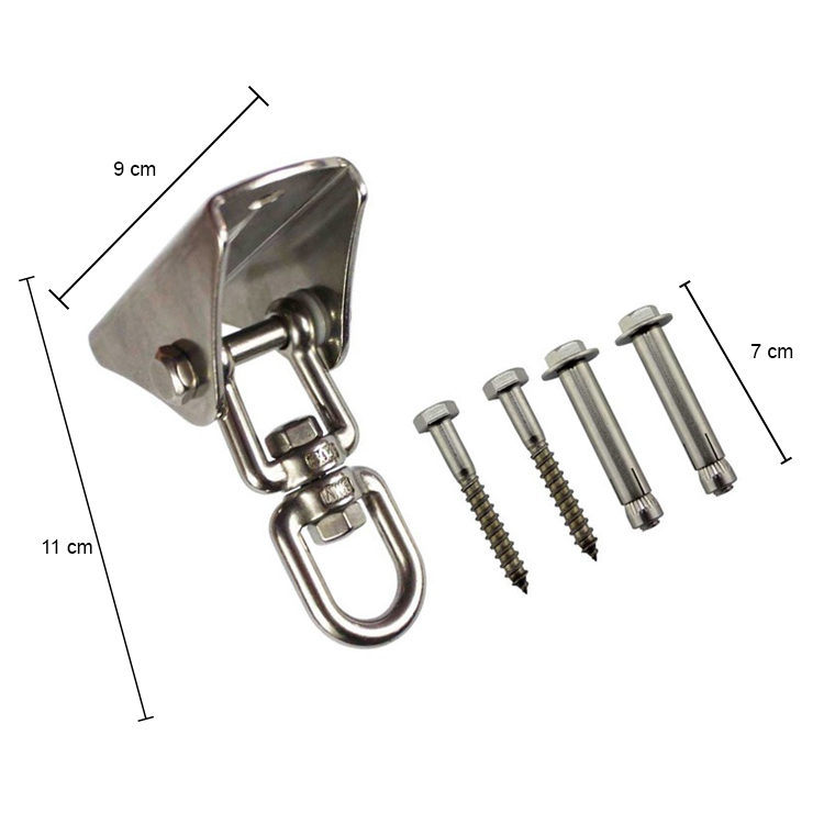 XIVADA Schommelhaak Set – RVS – 9 x 4 x 11 cm – Zilver