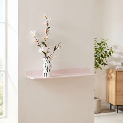 wandplank, wandplank van 60 cm, beige wandplank, metaal, 60 cm, metalen muurplank, plank