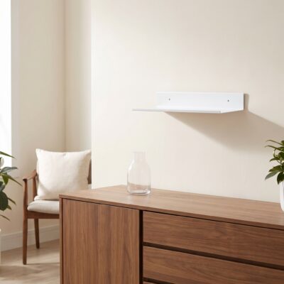 witte metalen plank, wandplank van 30 cm, wandplank, plank, witte wandplank, metaal, 30 cm, metalen wandrekje, witte muurplank, muurplank, zwevende opbergplek,
