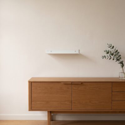 wandplank, beige, wandplank van 30 cm, metalen wandplank, muurplank, wandrekje, metalen wandplank,