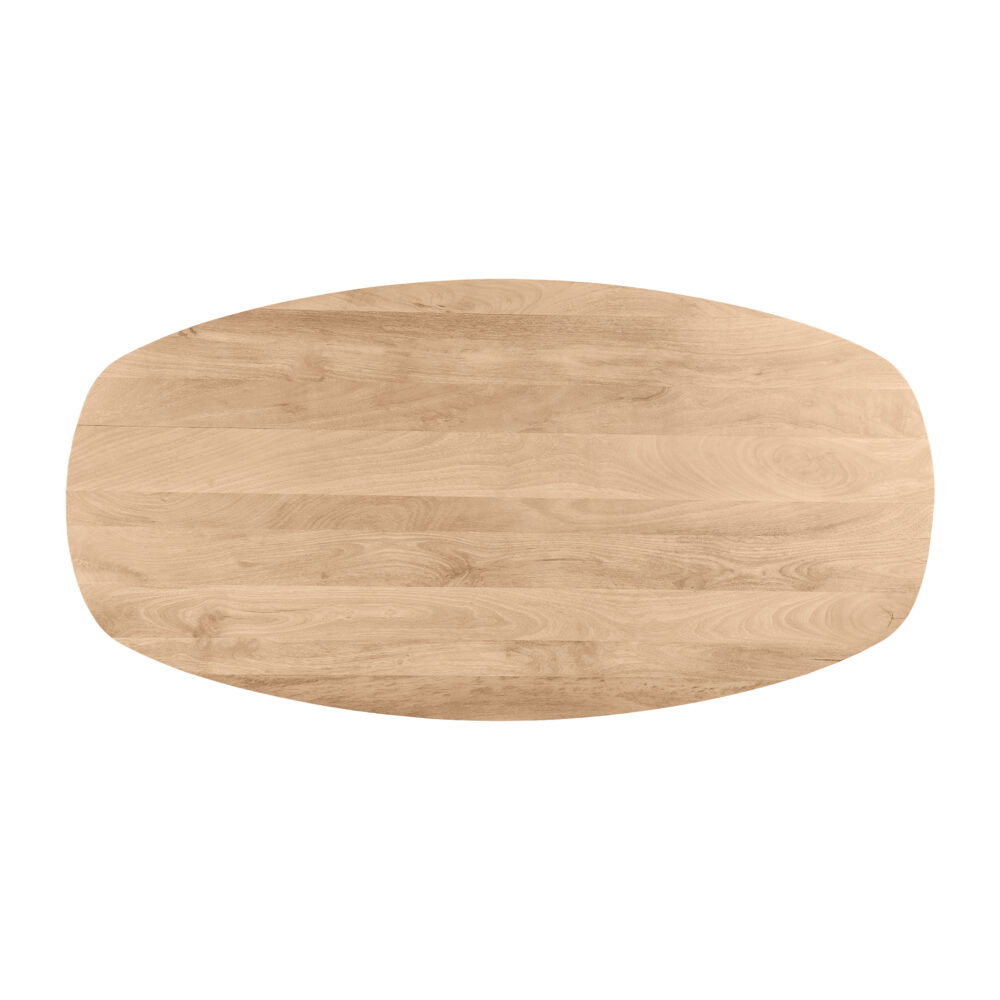 witte kruispoot, eettafel, Witte kruispoot, Deens ovale eettafel, naturel eettafel, 180x90 cm, tafel, witte metalen kruispoot, eettafel Deens ovaal,