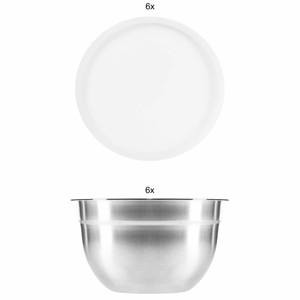 RVS mengkommen met deksels