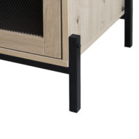 Licht houten nachtkastje met deur en legplank