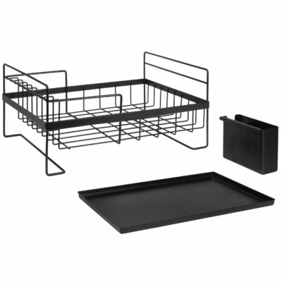 Zwart afdruiprek met lekbak