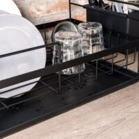 Zwart metalen droogrek