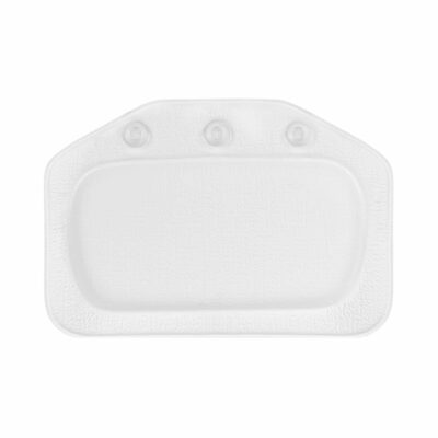 Achterkant wit nekkussen voor in bad