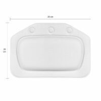 Afmetingen van het witte badkussen van 20 bij 30