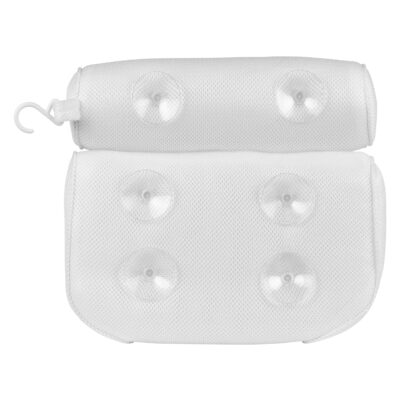 Wit badkussen met 6 zuignappen