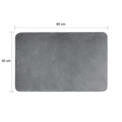 QUVIO vloerkleed van microvezel van 50 bij 80 cm