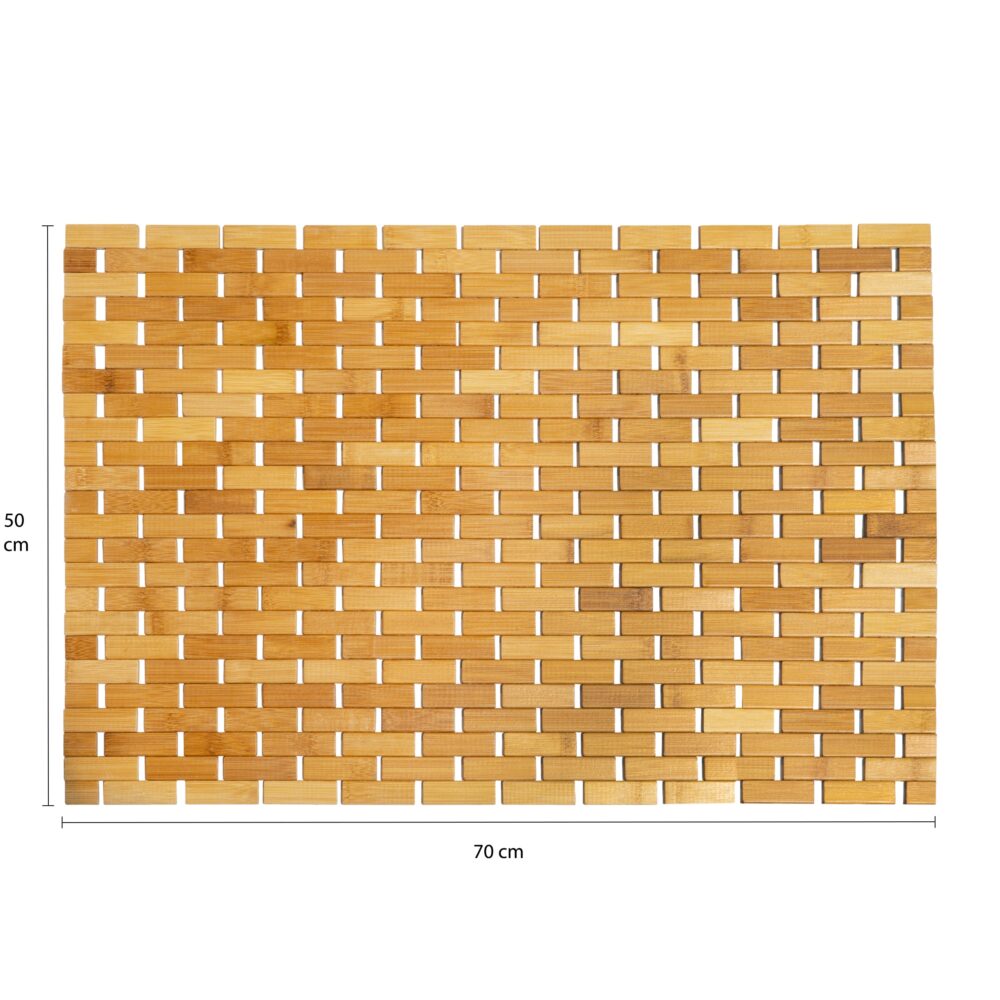 oprolbare badmat van bamboe