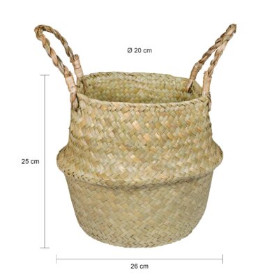 Gevlochten plantenmand afmetingen