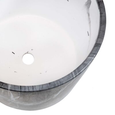 Bloempot zwart marmer