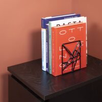 Stalen boekensteun set