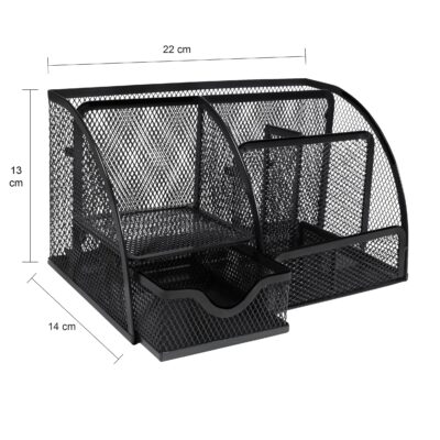 Afmetingen van het opbergbakje van bureau spullen