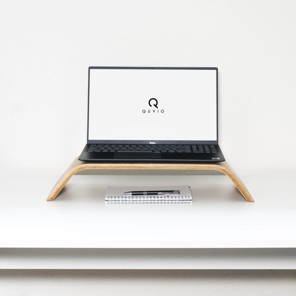 Lichtbruine standaard voor laptop of monitor